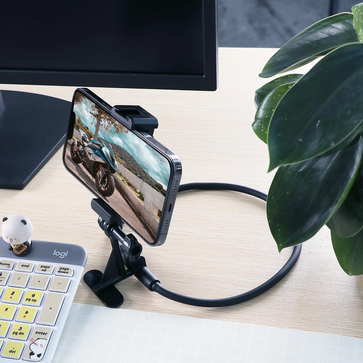 Extended Neck Phone Camera Holder - Hands-Free Wearable-1915196678655315974
