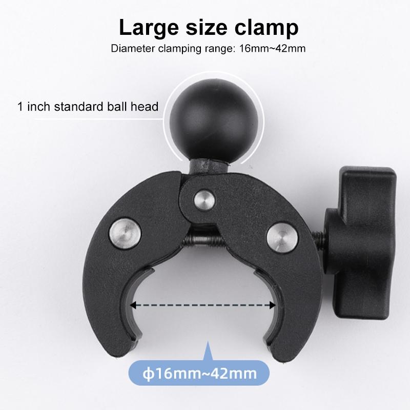 Adjustable Bike Handlebar Mount With Phone Clamp - 360 Rotation-1915196755398496259