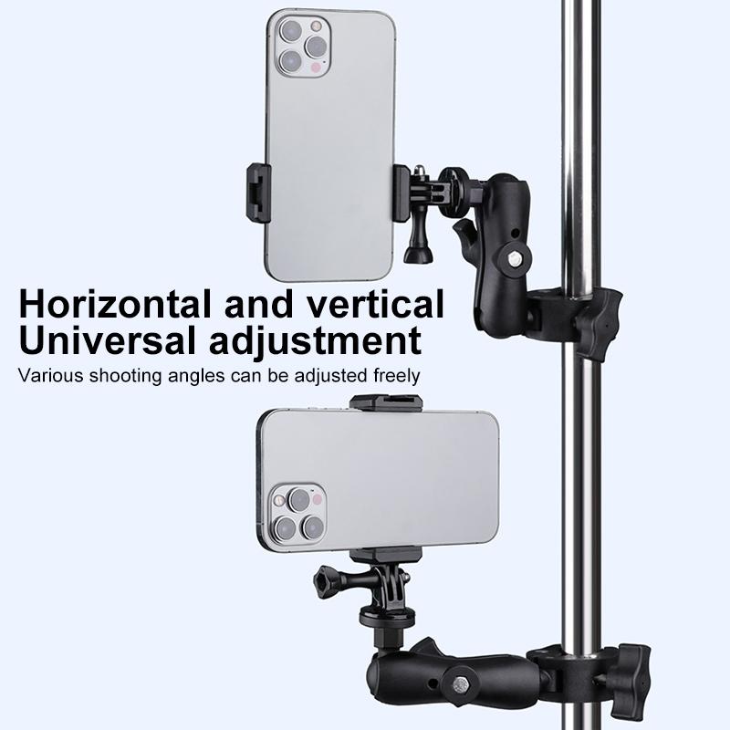 Adjustable Bike Handlebar Mount With Phone Clamp - 360 Rotation-1915196755398496263