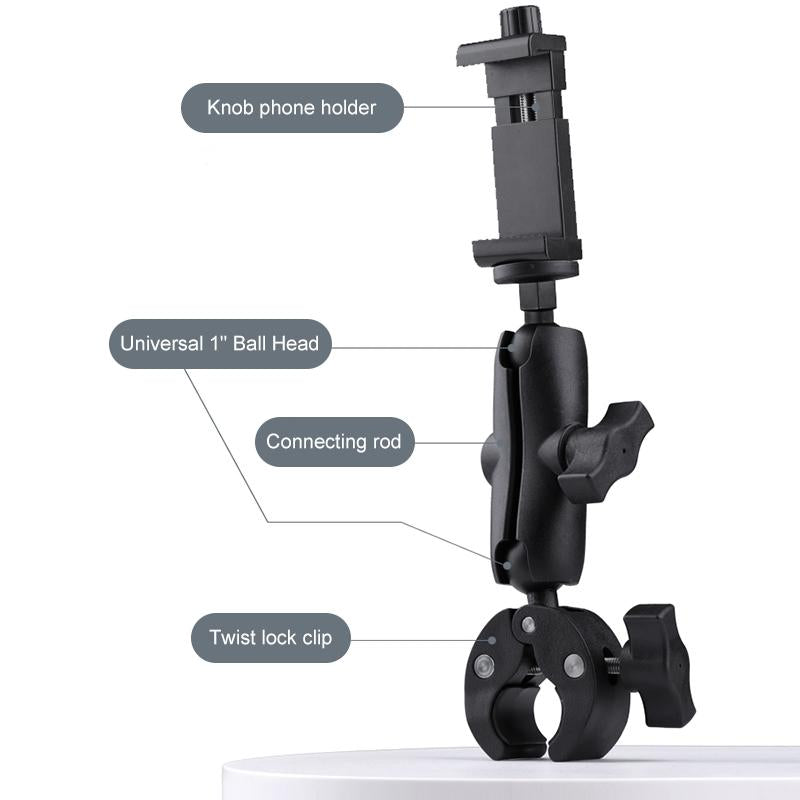 Adjustable 360 Bike Handlebar Mount With Phone Clamp-1915196783387086850