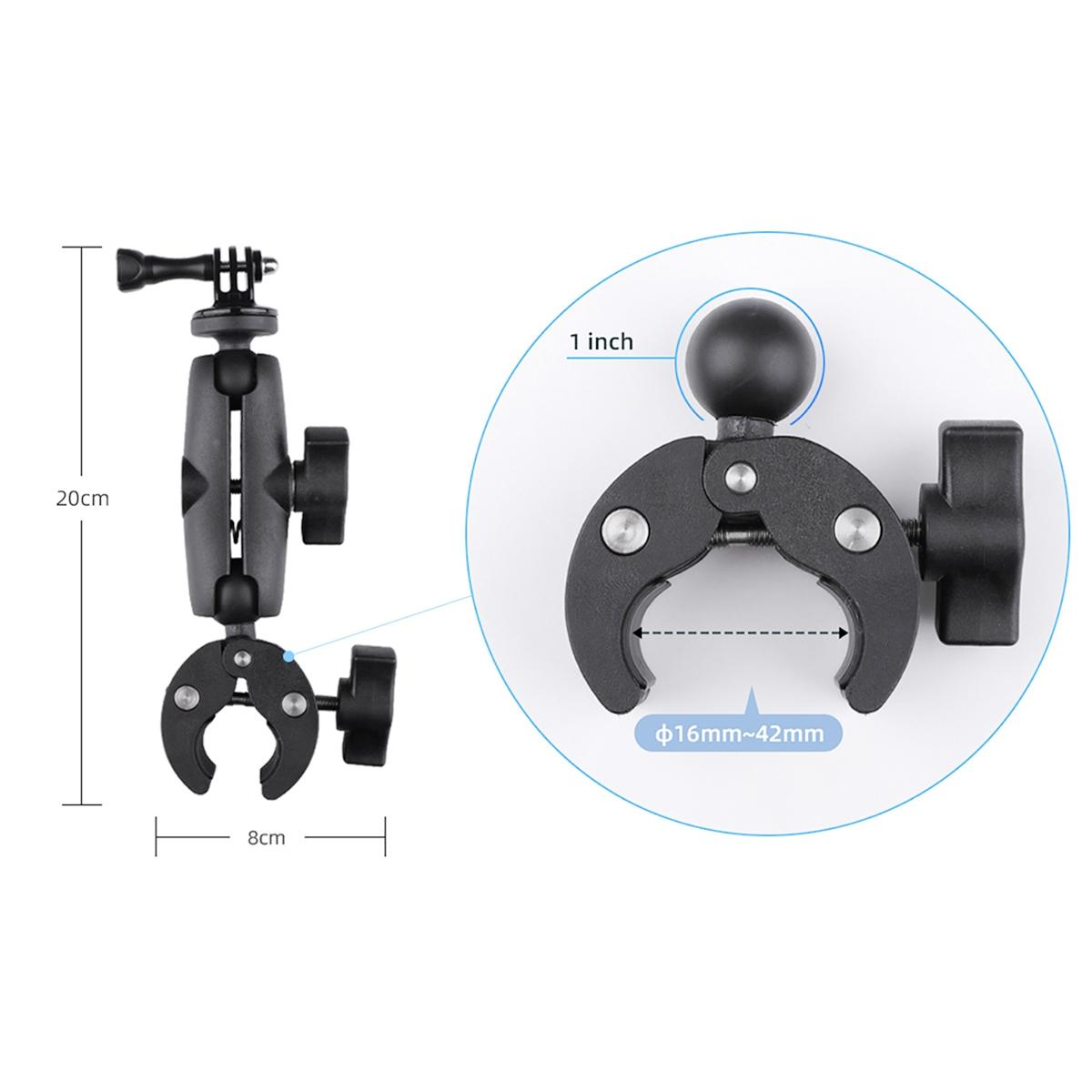 Adjustable 360 Degree Action Camera Clamp Holder - Extended Version-1915196507053756417
