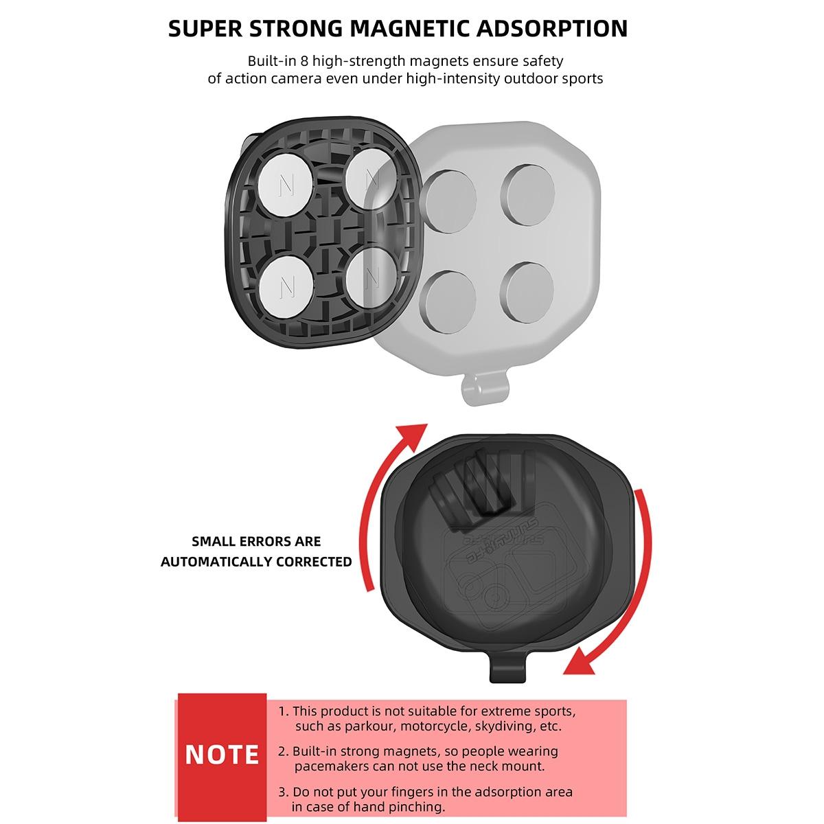 Neck Phone Action Camera Holder - Magnetic Wearable-1915196490121351175