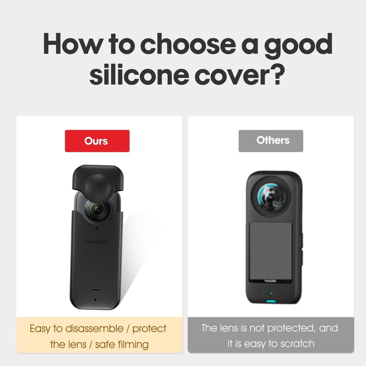 Full Body Silicone Case For Insta360 X3 - Protective-1915196714243985410