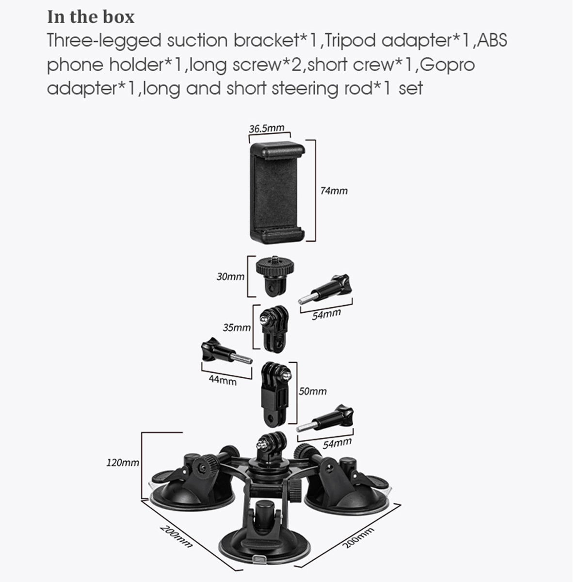 Triangle Suction Cup Mount - Strong Direction-1915196792895574024