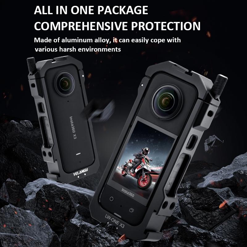 Extended Metal Cage For Insta360 X3 Camera-1915197064610975747