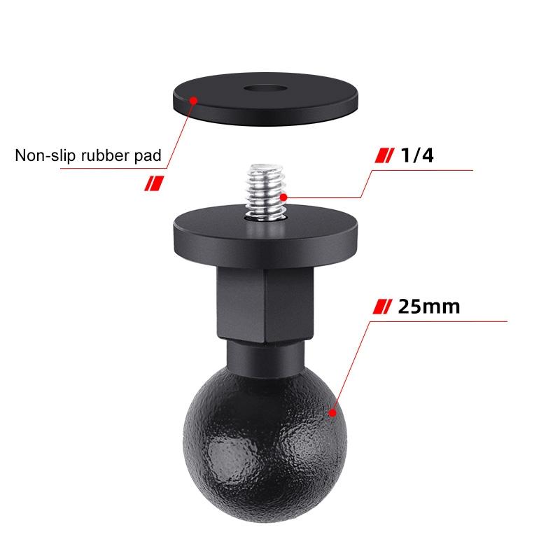 Universal 25Mm Ball Head Adapter For 1 / 4 Screws-1915196782497894402