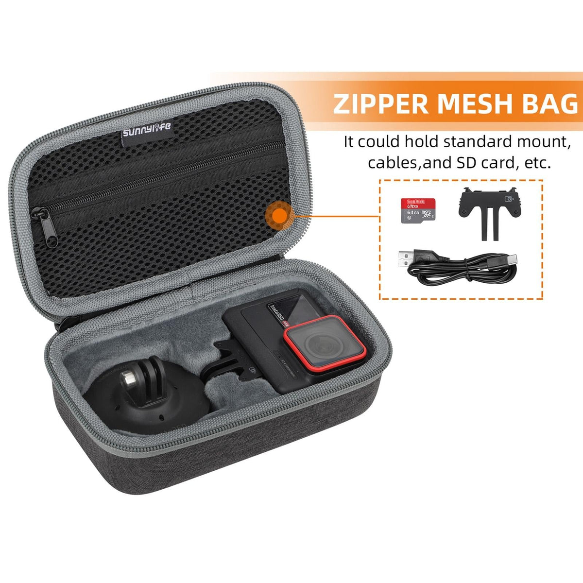 Portable Carrying Case For Insta360 Ace / Ace Pro - Mini Travel Organizer-1915196786788667395