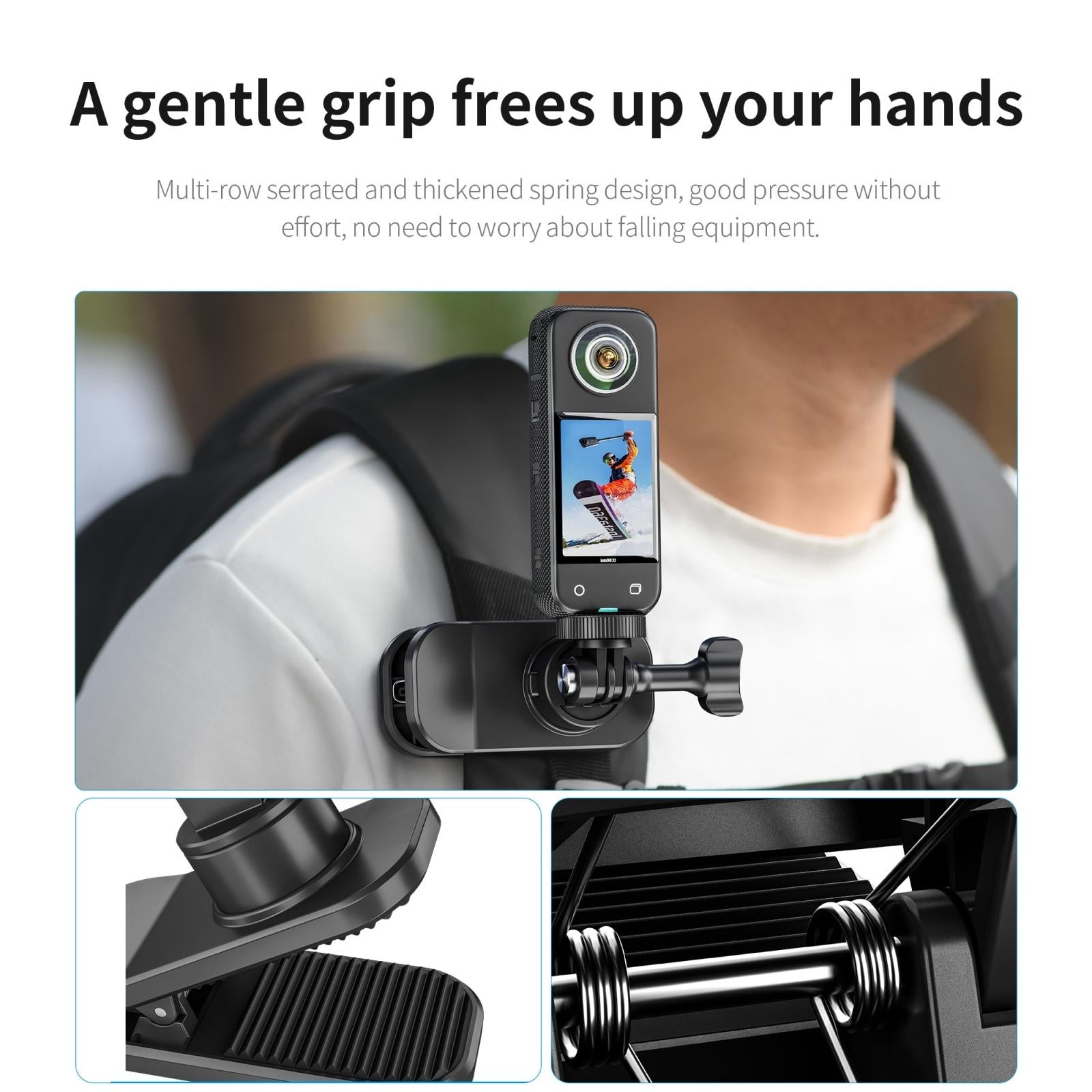360 Degree Rotating Magnetic Backpack Clip Mount-1915196676512026625