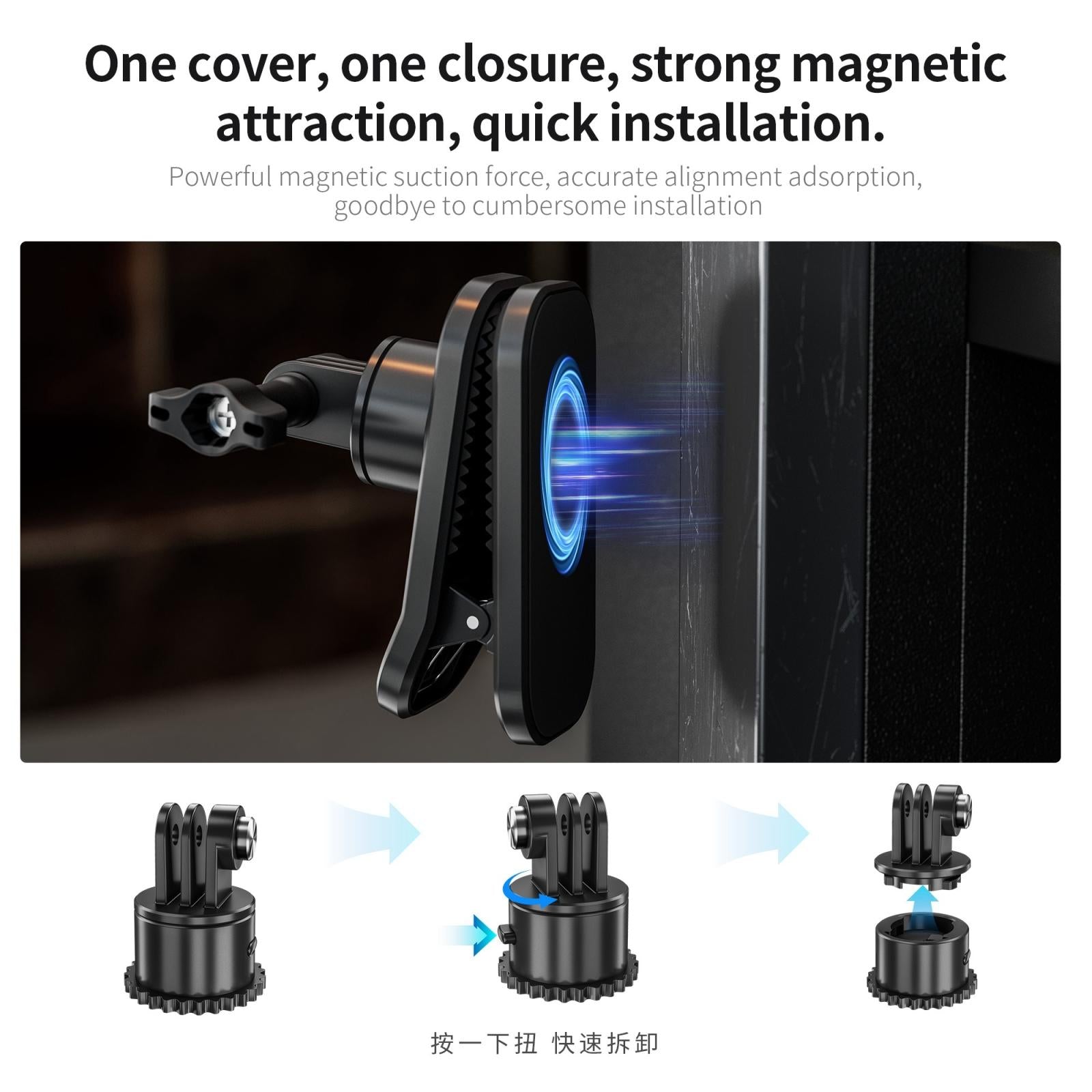 360 Degree Rotating Magnetic Backpack Clip Mount-1915196676512026628