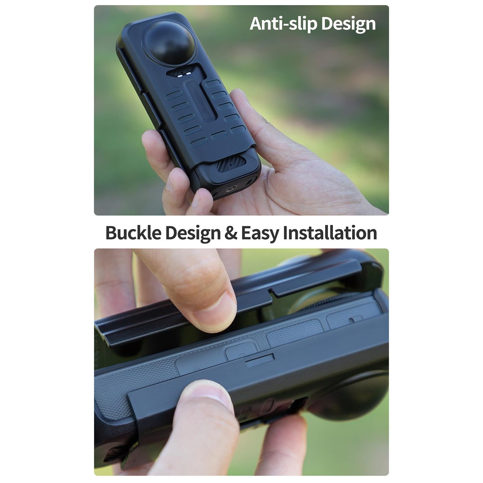 Transparent Black Sunnylife Camera Cover For Insta360 X4 With Integrated Lens Screen Protection-1915196560963145737