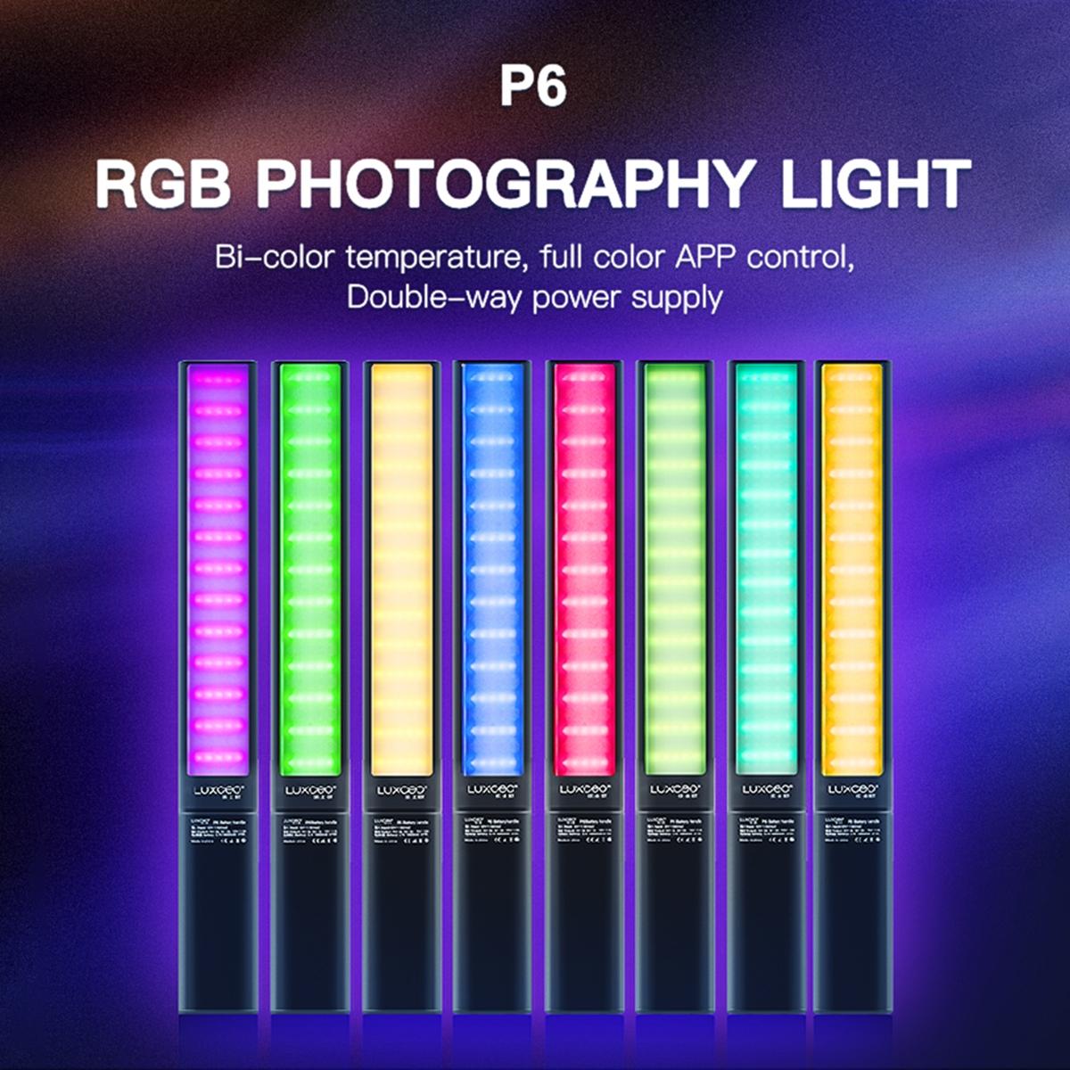 Handheld Rgb Led Video Light With App Control - Black-1915196765334802433
