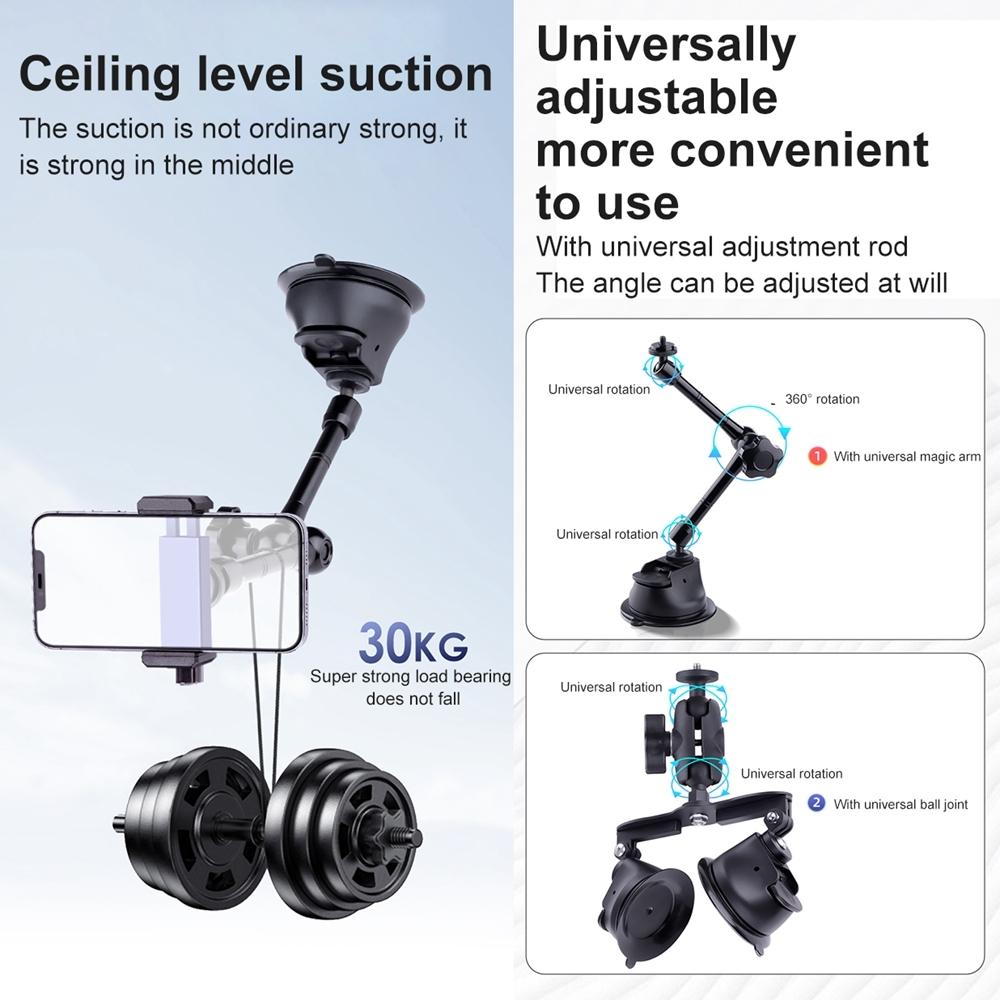Articulating Dual Suction Cup Magic Arm Phone Mount-1915196698314018820