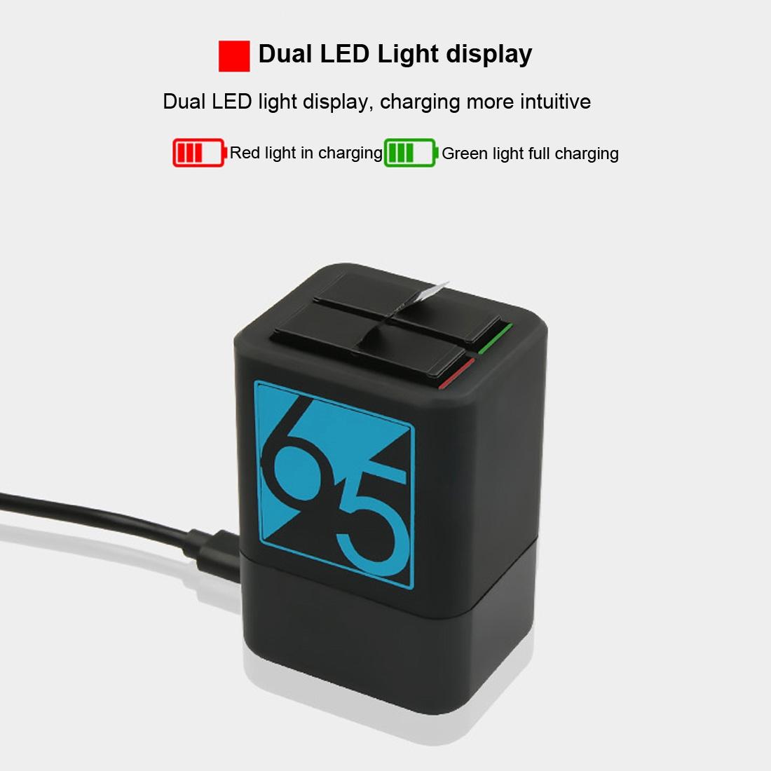 Usb-C Dual Battery Charger For Gopro Hero6 / 5 With Cable-1915197896836386821