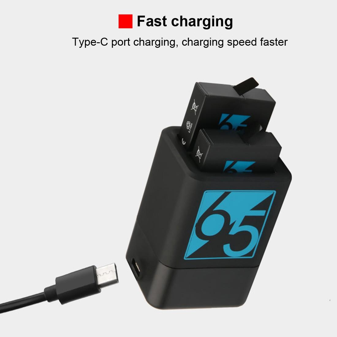 Usb-C Dual Battery Charger For Gopro Hero6 / 5 With Cable-1915197896836386823