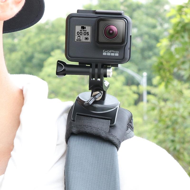 Backpack Mount For Gopro And Other Action Cameras - Hook And Loop Fastener-1915197186333872136