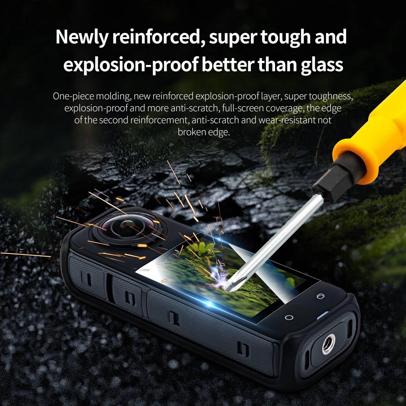 2-Pack Tempered Glass Film For Insta360 X4 - Hd Quality-1915196706530660356