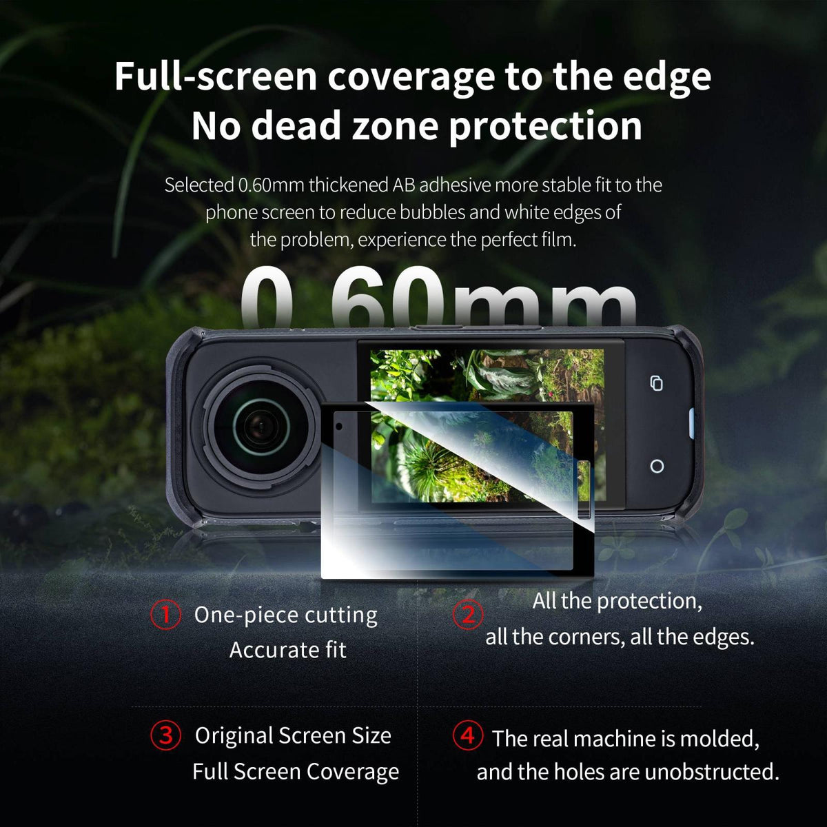 2-Pack Tempered Glass Film For Insta360 X4 - Hd Quality-1915196706530660357