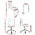 Artiss Computer Desk Office Chair Set PU Leather Wall Mount Foldable Table White