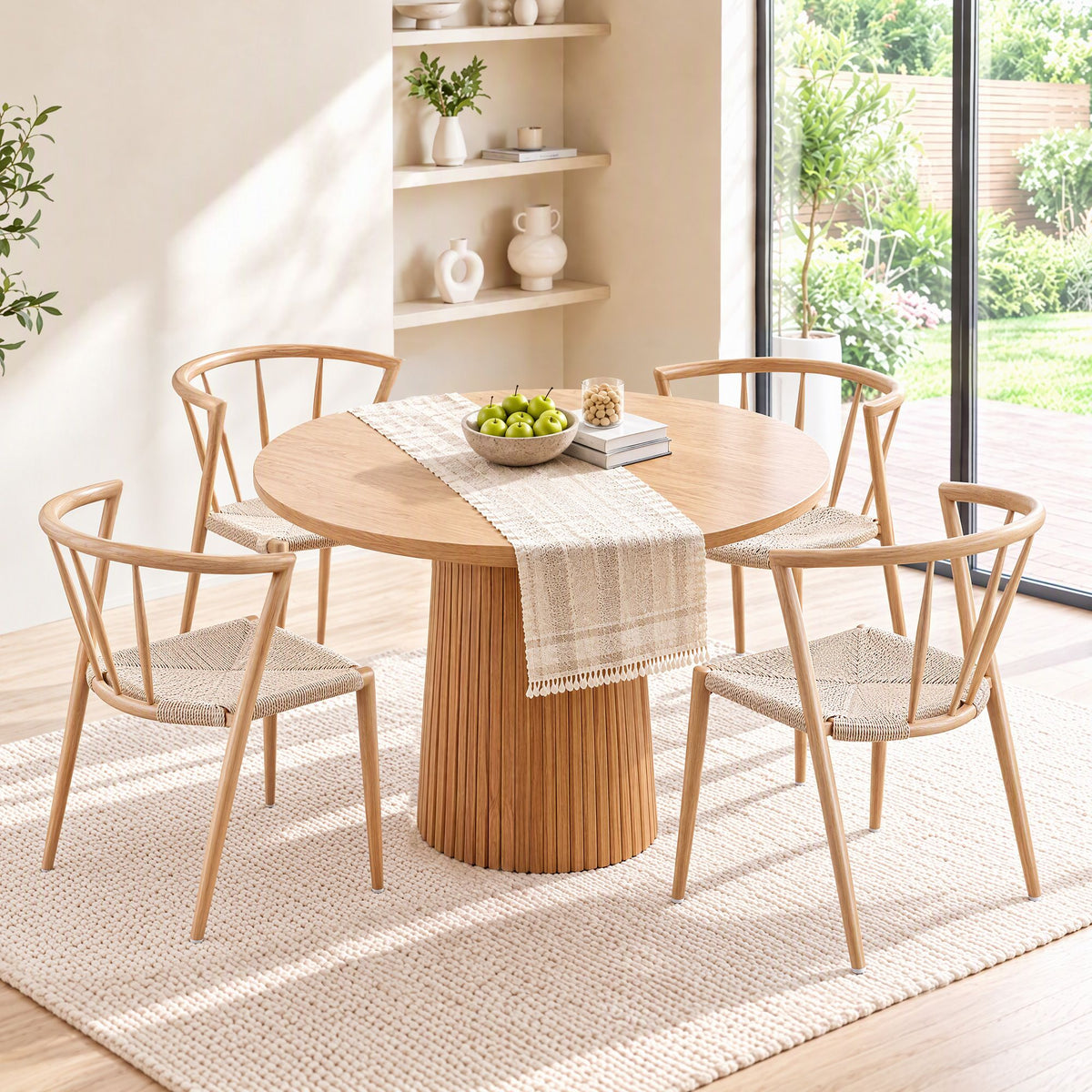 Artiss Dining Chairs Set of 4, Leisure Accent Chair for Living Room &amp; Balcony Spindle Back