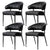 Artiss Dining Chairs Set of 4 Leather Hollow Armchair Black