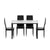 1 Artiss Dining Table and 4 Chairs Set Marble Effect