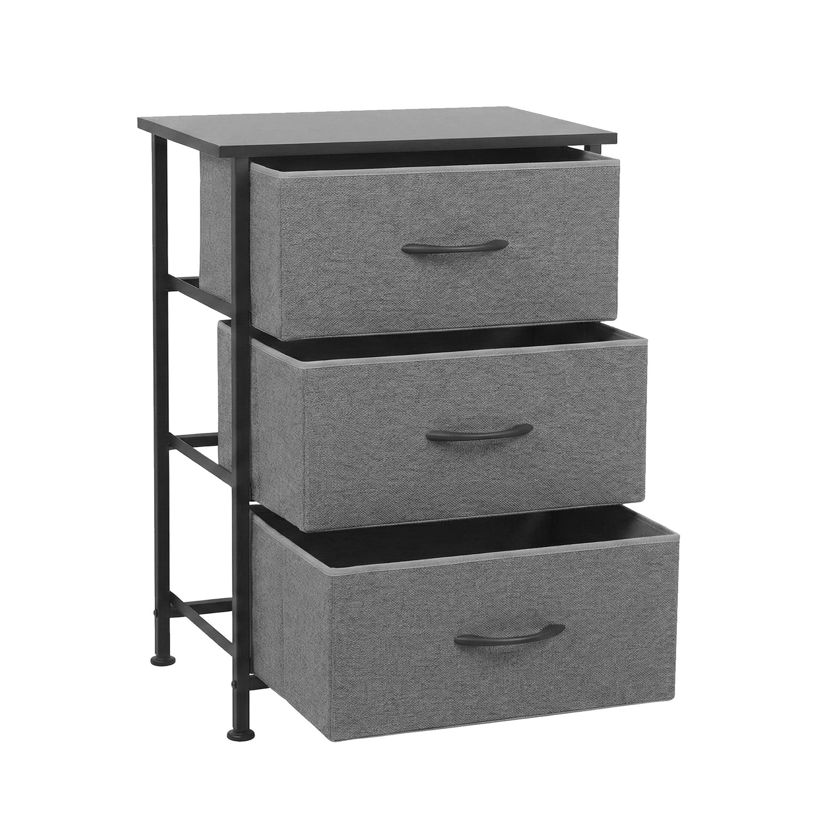 Artiss Chest of 3 Drawers Storage Dresser Tallboy Grey