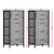 Artiss Set of 2 Chest of 4 Drawers Storage Dresser Tallboy Grey