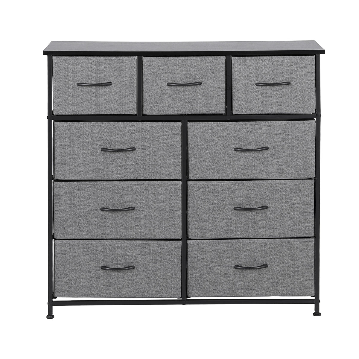 Artiss Chest of 9 Drawers Storage Dresser Tallboy Dark Grey