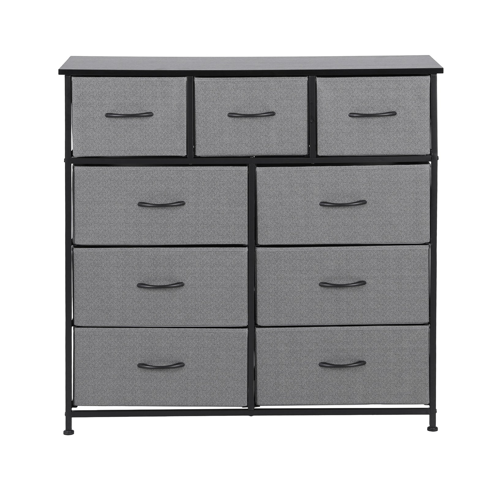 Artiss Chest of 9 Drawers Storage Dresser Tallboy Dark Grey