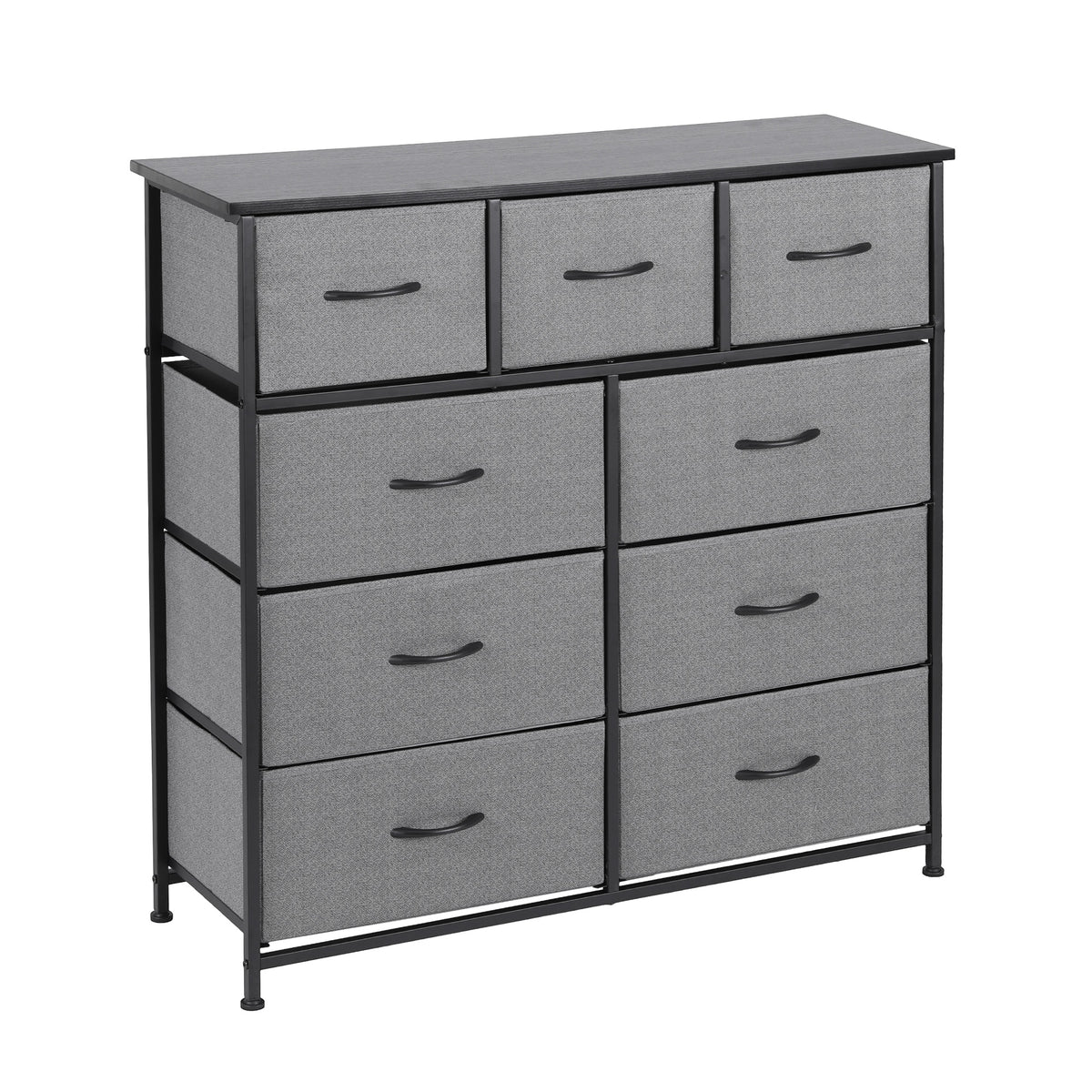 Artiss Chest of 9 Drawers Storage Dresser Tallboy Dark Grey