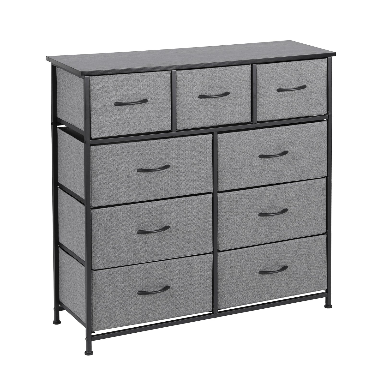 Artiss Chest of 9 Drawers Storage Dresser Tallboy Dark Grey