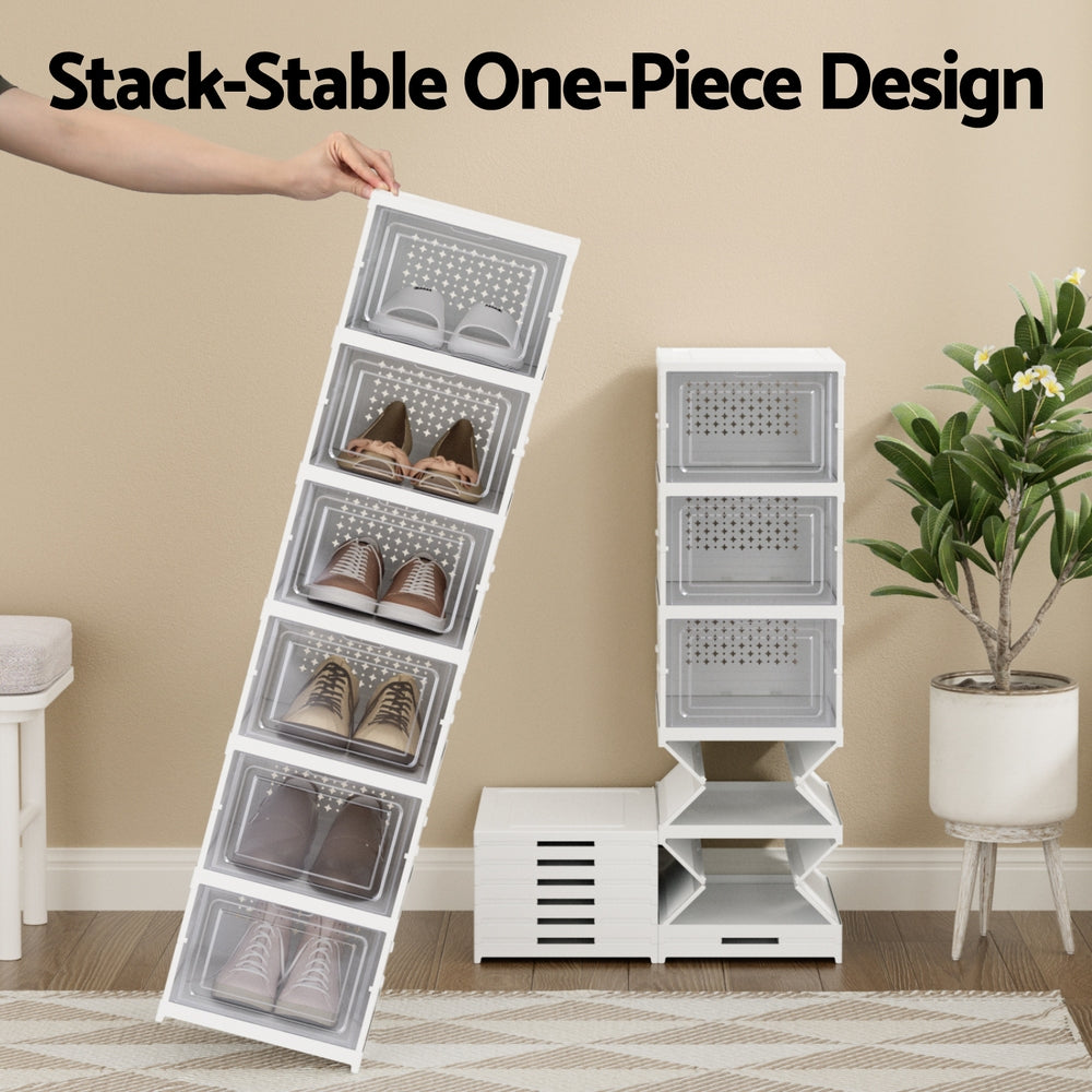 Artiss Foldable Shoe Rack Organizer 6 Tier Storage Shelf Hallway