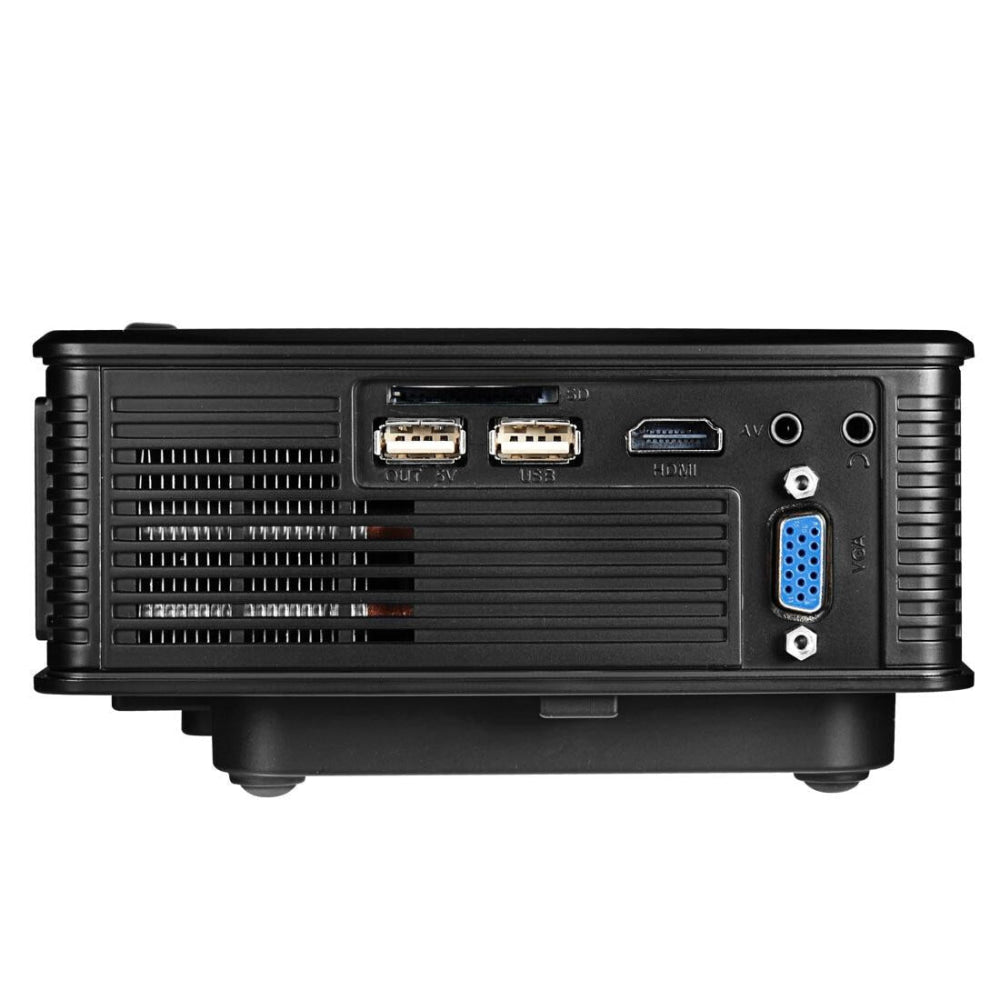 1800 Lumens Home Theater Projector With Remote - Supports Av Usb Vga Hdmi - Black-1915196502574239747