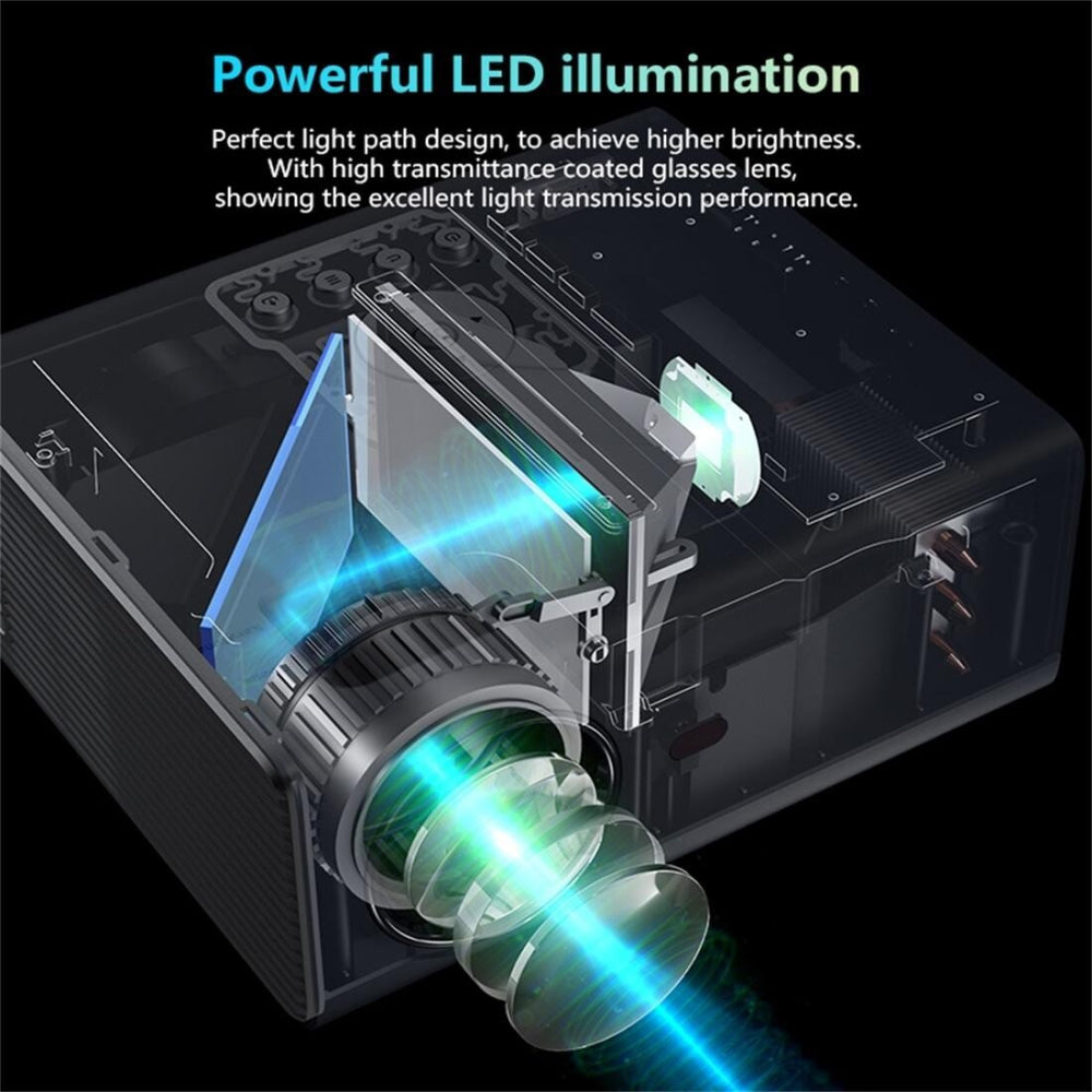 2200 Lumens Mini Led Projector For Home Theater - Hdmi / Av / Vga / Usb - Silver-1915196594010066950