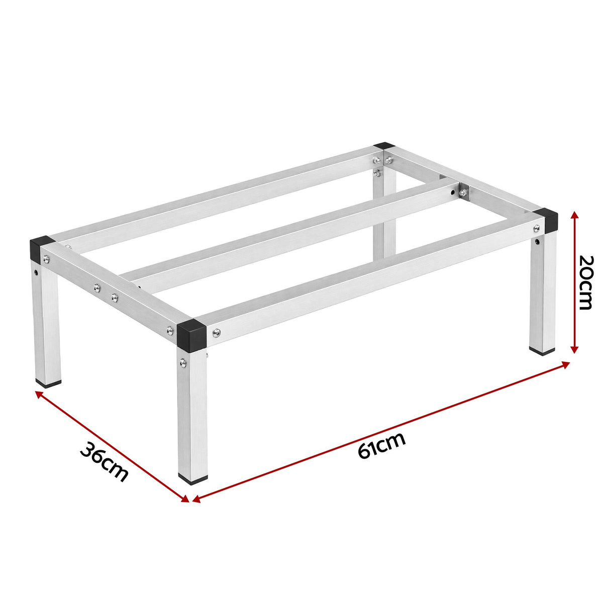Giantz 61x36cm Aluminum Dunnage Rack Heavy Duty Kitchen Storage Platform