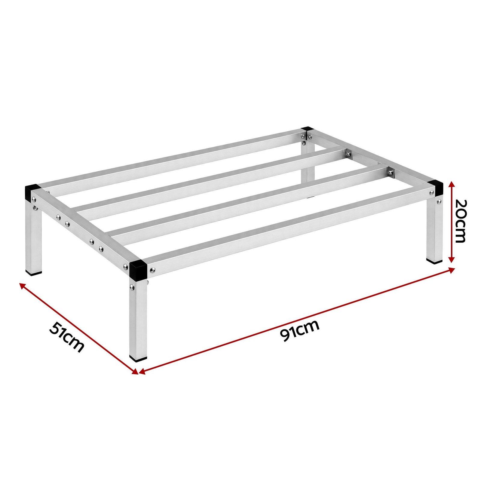 Giantz 91x51cm Aluminum Dunnage Rack Heavy Duty Kitchen Storage Platform