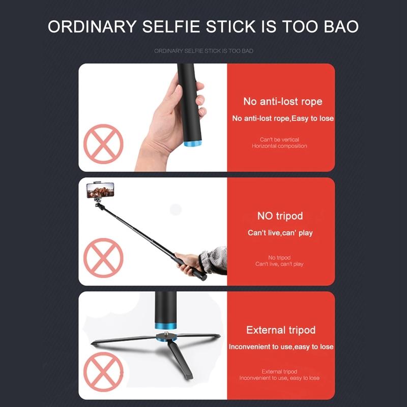 Telescopic Selfie Stick For Action Cameras-1915196721831481349
