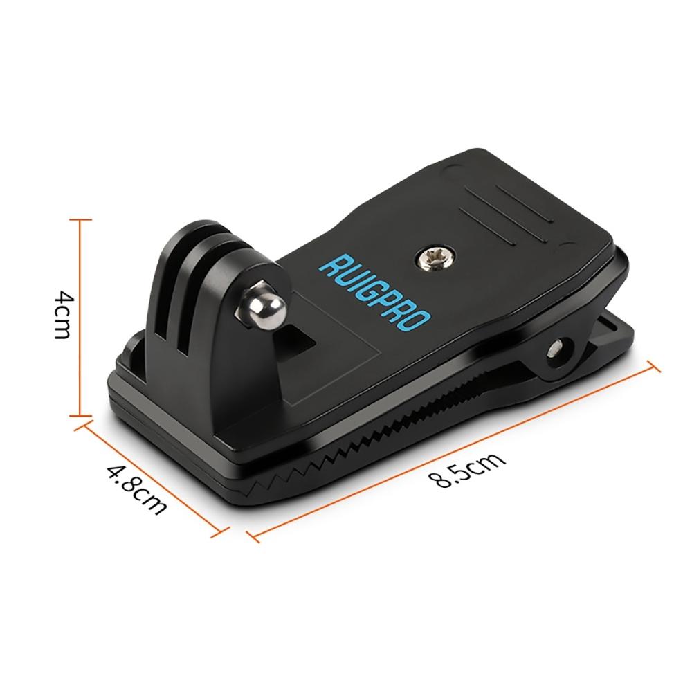 360 Degree Backpack Mount For Gopro Dji And Other Action Cameras - Rotating Clip Clamp-1915197577184284673