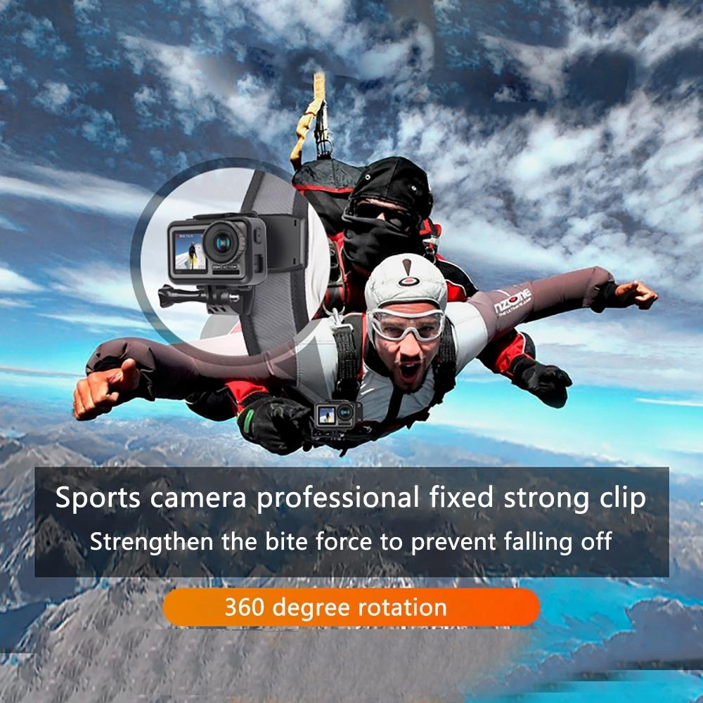 360 Degree Backpack Mount For Gopro Dji And Other Action Cameras - Rotating Clip Clamp-1915197577184284675