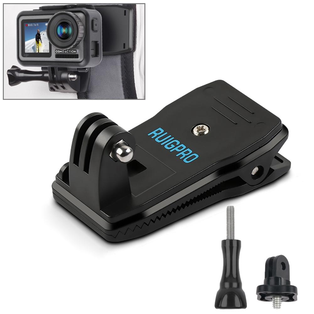 360 Degree Backpack Mount For Gopro Dji And Other Action Cameras - Rotating Clip Clamp-1915197577184284672