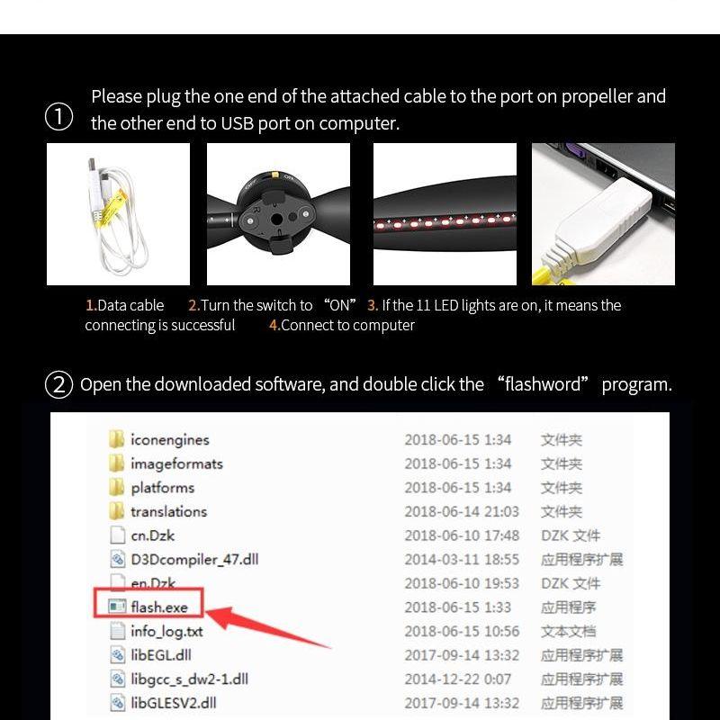 Foldable Led Propellers For Dji Mavic Air 2 - Editable Word Lamp - 1 Pair-1915197669211508743