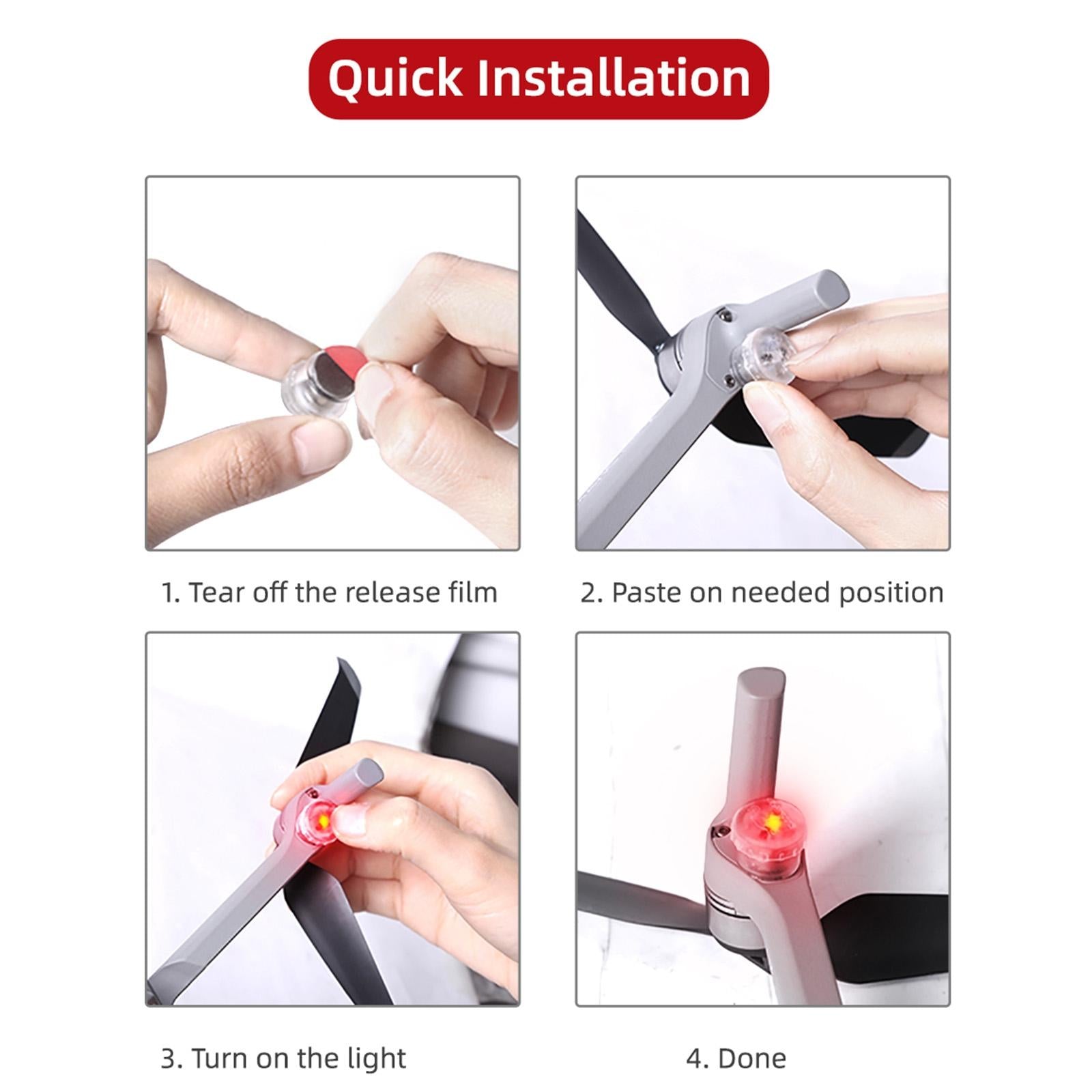 2 Night Strobe Led Light For Dji Mavic 2 Mini / Air 2 Fpv - 2 Pack-1964932223811588099