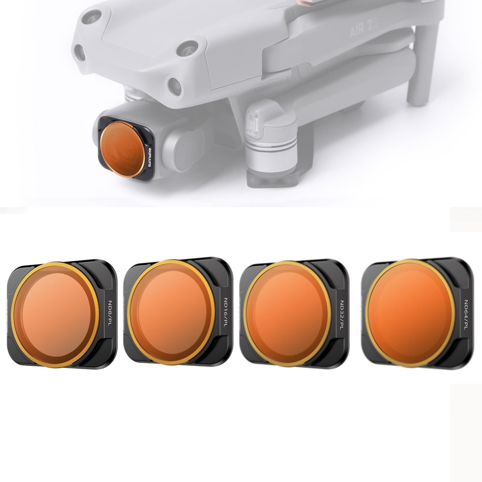 4-In-1 Nd Lens Filters For Dji Air 2S - Nd8Pl Nd16Pl Nd32Pl Nd64Pl-1915198413998264320