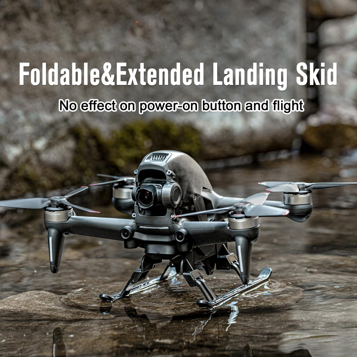 Foldable Quick Release Landing Gear For Dji Fpv - Heightened-1915196501685047299