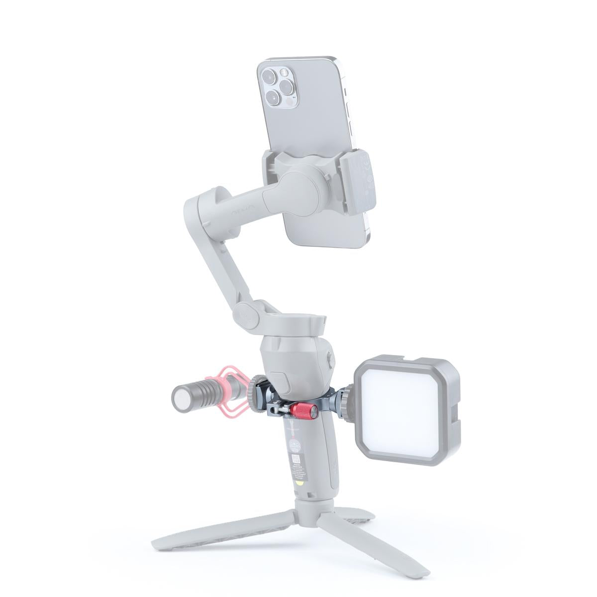 Extension Bracket With Dual Cold Shoe For Dji Om4 / Mobile 3 Stabilizer-1915198117922344963
