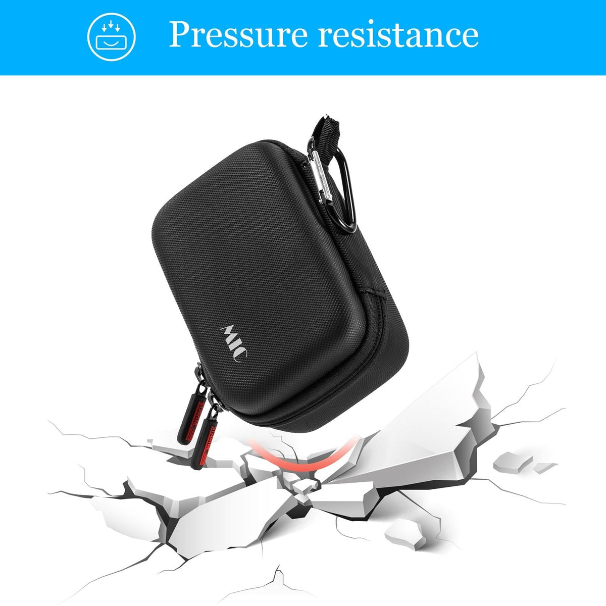 Diamond Texture Leather Storage Bag For Dji Mic - Pu Material-1915196802802520069