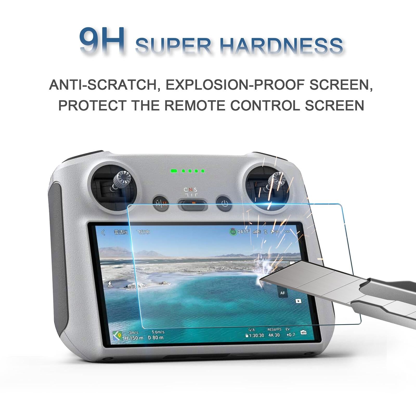2-Pack Tempered Glass Film For Dji Mini 3 Pro Remote - 9H 2.5D-1915197411035320321