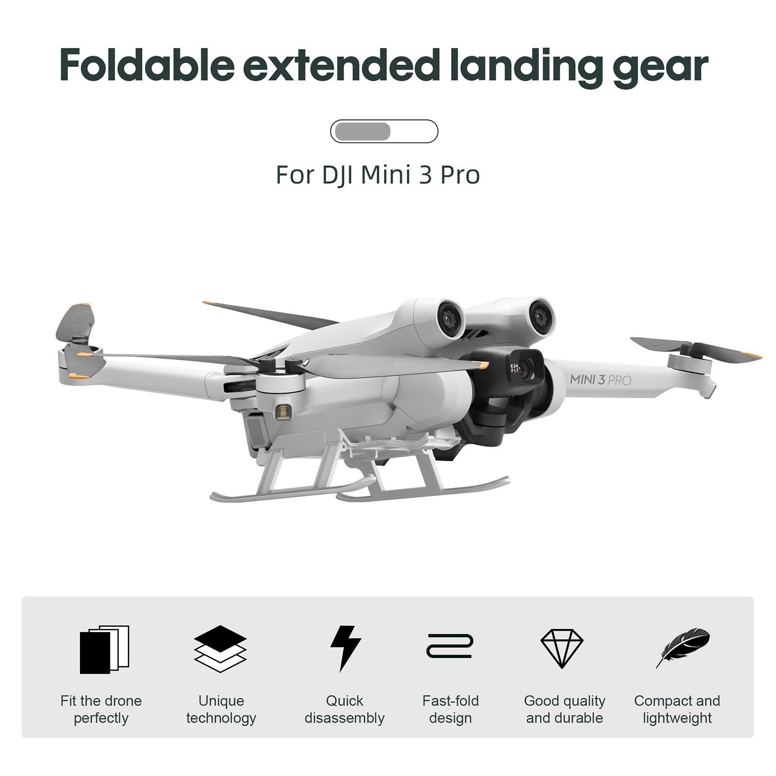 Heightened Landing Gear For Dji Mini 3 Pro - Anti-Fall Anti-Dirt Folding-1964932152894296066