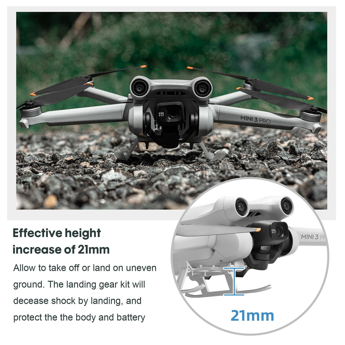 Heightened Landing Gear For Dji Mini 3 Pro - Anti-Fall Anti-Dirt Folding-1964932152894296067