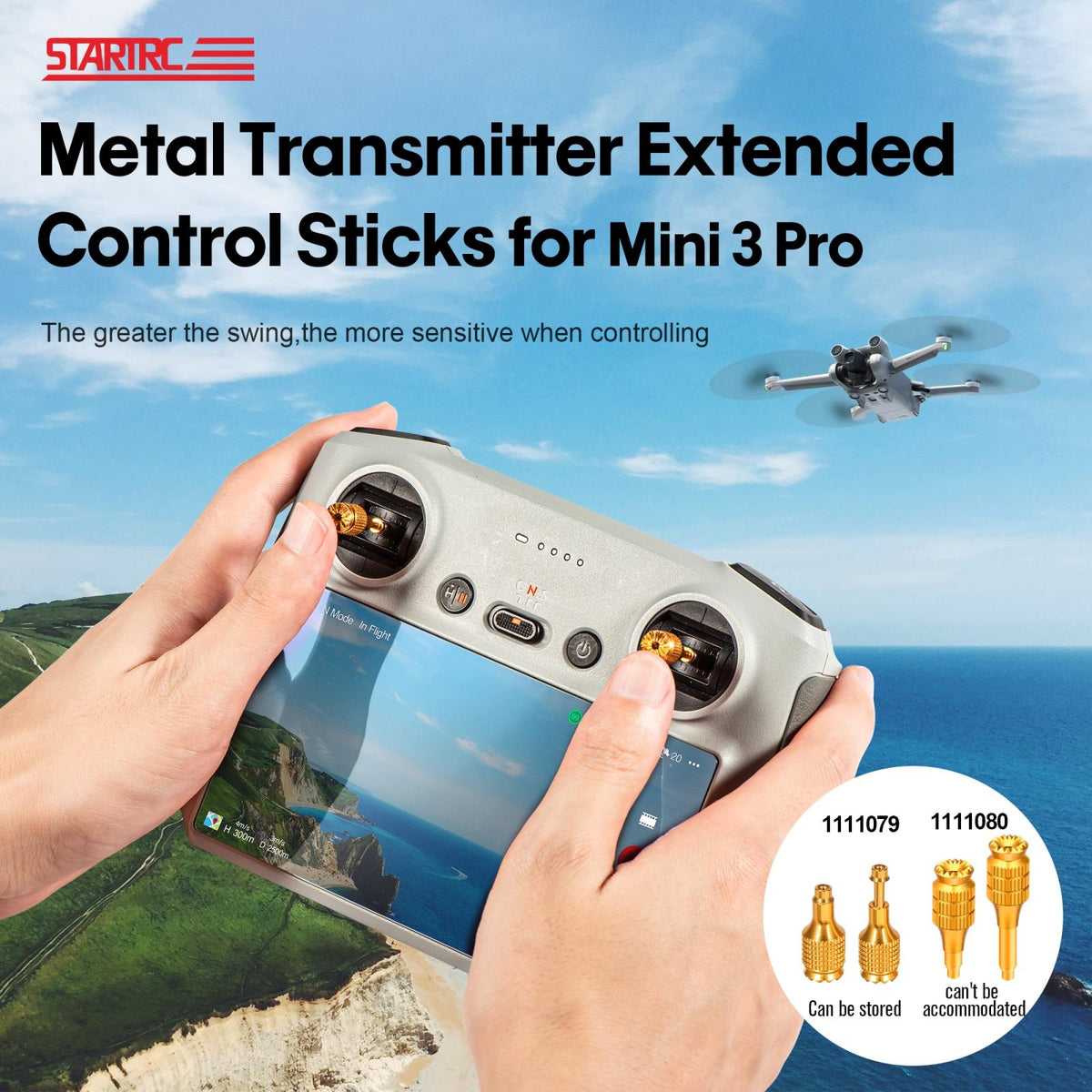 Adjustable Detachable Rocker Joystick For Dji Mini 3 Pro Remote-1915196561432907778